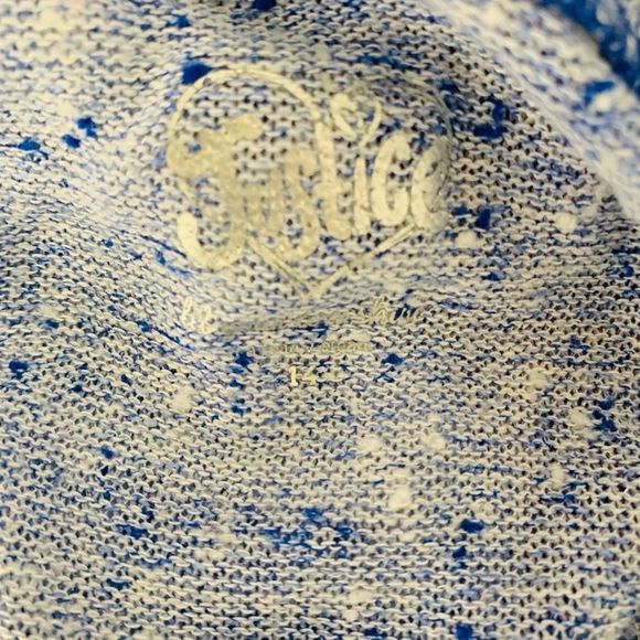 Girls Justice Sz 14 Sweater Blue White - Picture 4 of 4